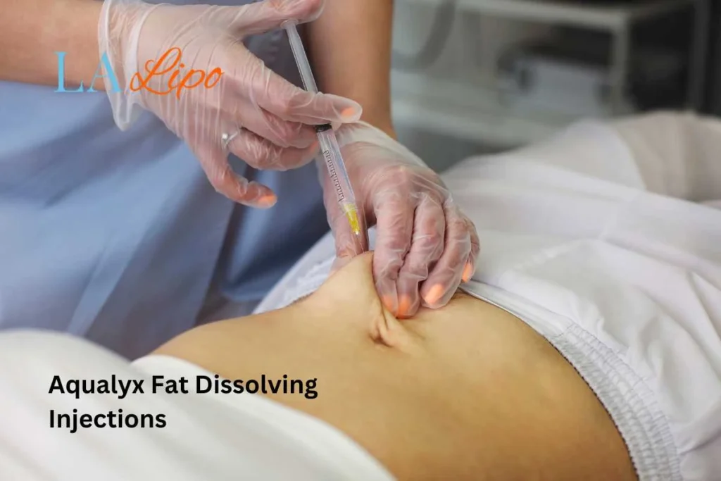woman having fat dissolving injections Lincolnshire in the stomach