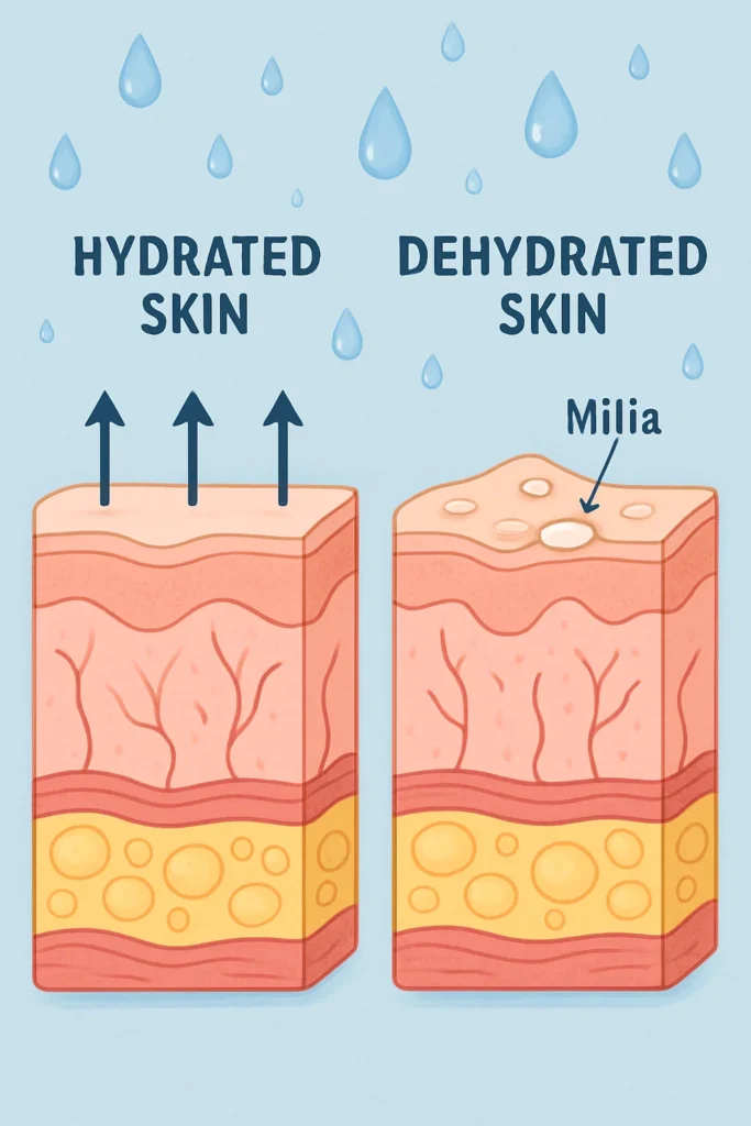 The importance of hydration and milia production Lincolnshire