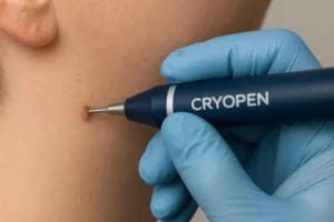 Person receiving skin tag removal Lincolnshire