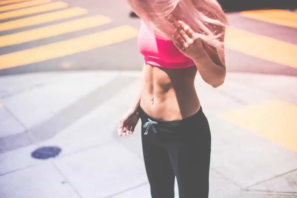 Woman with toned stomach after LA-EMS Body Sculpting Treatment Lincolnshire